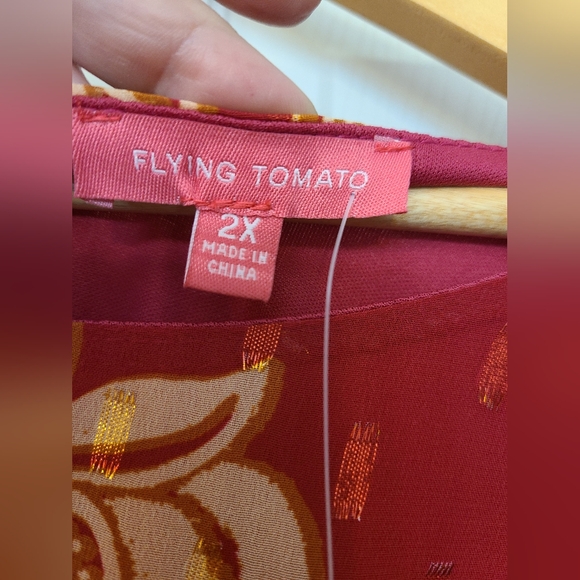 Flying Tomato ✨️ $66MSRP ONE THAT GOT AWAY Woven Mini Dress Size 2X Color: Berry - Picture 9 of 11